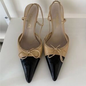 Chanel CC Slingback Heels